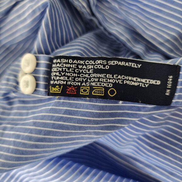 NAUTICA Men's Dress Shirt | Long Sleeve Button Down | 100% Cotton | 17" Neck - Picture 6 of 6